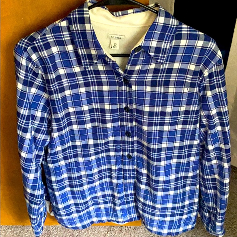 LL Bean women’s flannel lined button down